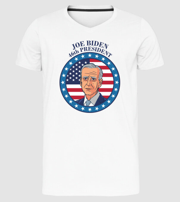 Joe Biden cel de-al 46-lea președinte al SUA model alb pe tricou
