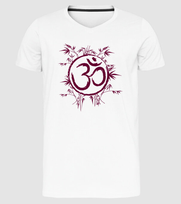 Simbol Yoga model alb pe tricou