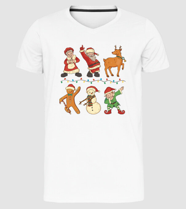 Crăciun DAB model alb pe tricou