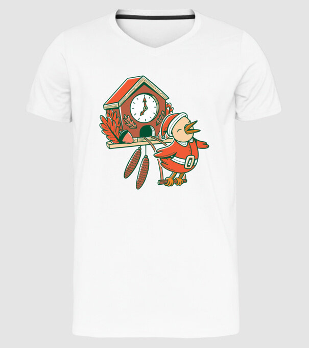 Cuc de Crăciun model alb pe tricou
