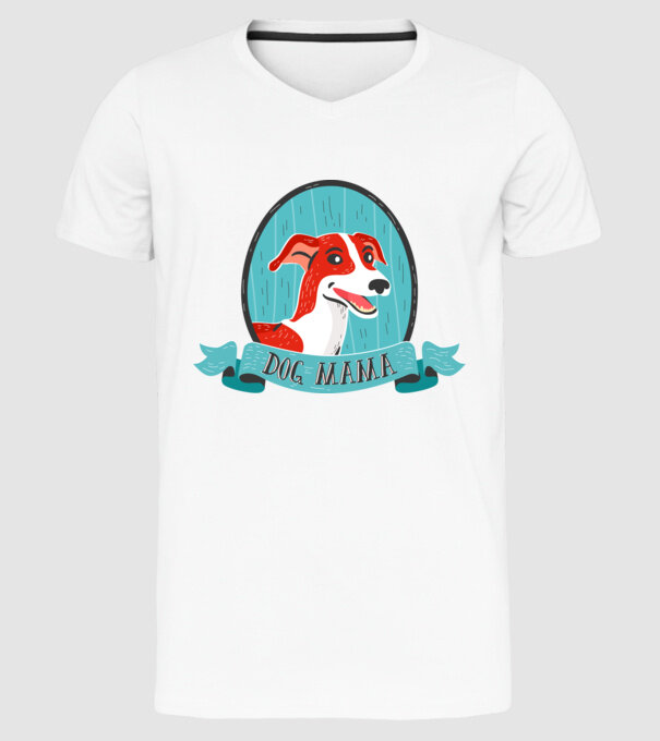 Câine Mamă model alb pe tricou