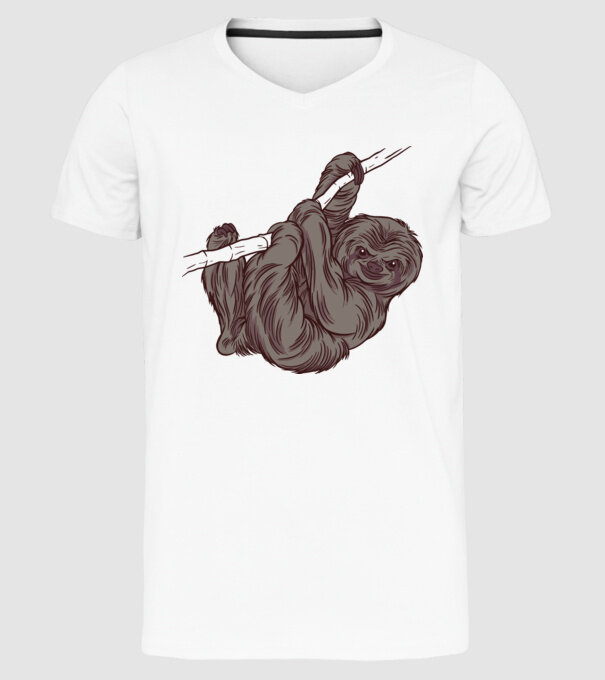 Leneș model alb pe tricou
