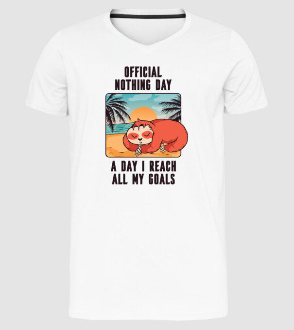 Leneș - Odihnă oficială model alb pe tricou