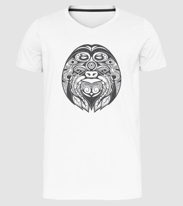 Motiv Leneș model alb pe tricou