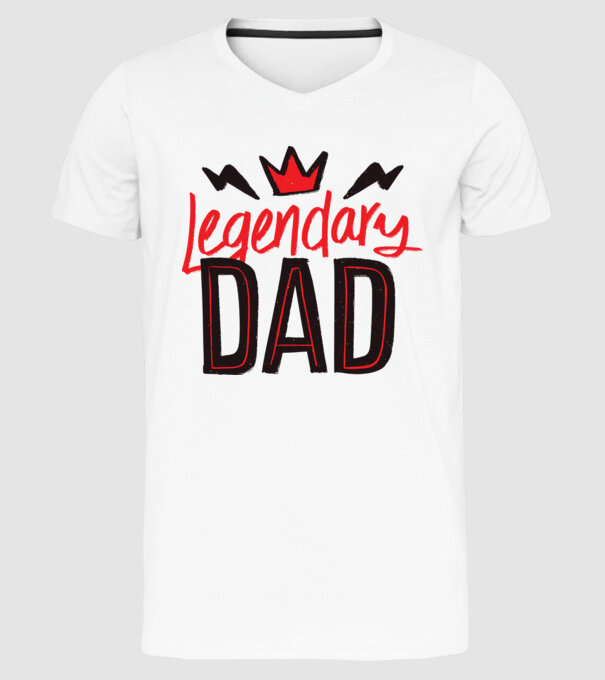 Tată legendar model alb pe tricou