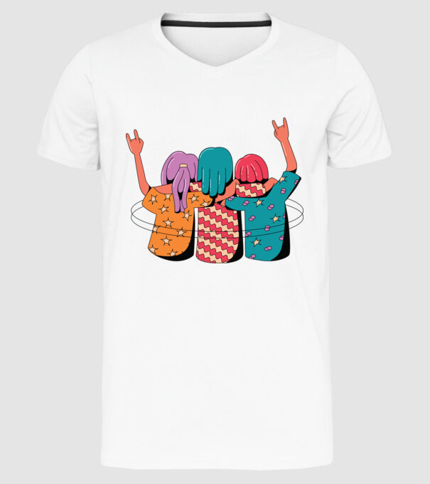 Cele mai bune prietene model alb pe tricou