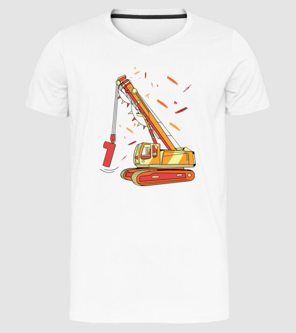 Prindere 1st Birthday model alb pe tricou