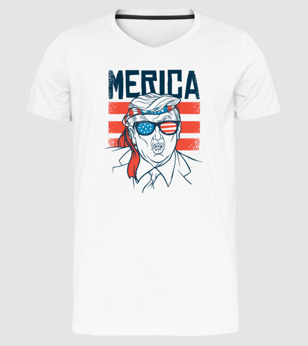 Merica Trump 2020 Usa model alb pe tricou
