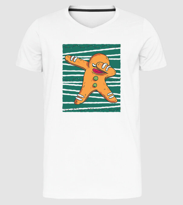 Turtă dulce DAB Crăciun model alb pe tricou