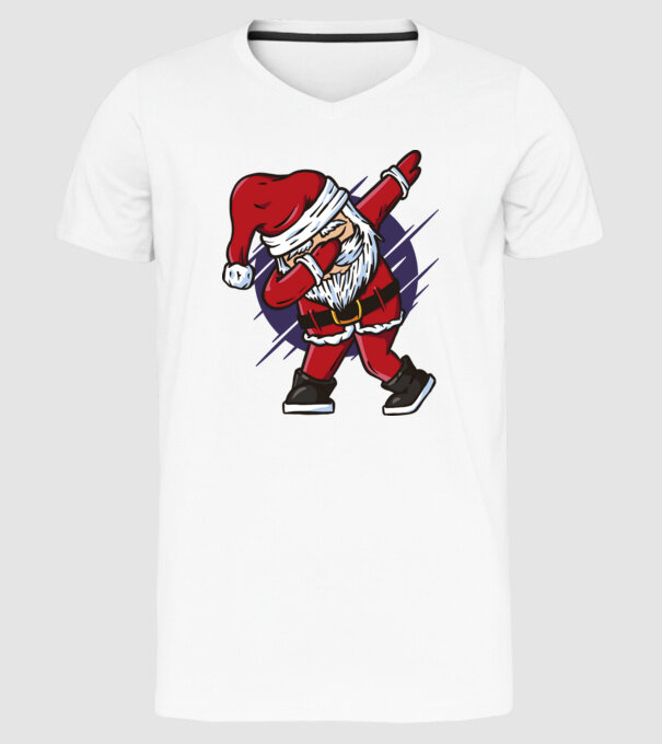 Moș Crăciun DAB model alb pe tricou