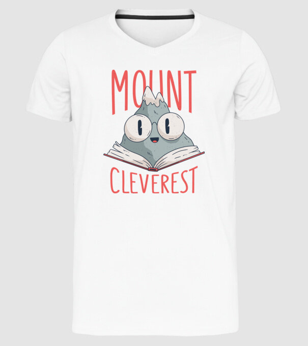 Tricou Mount Cleverest model alb pe tricou