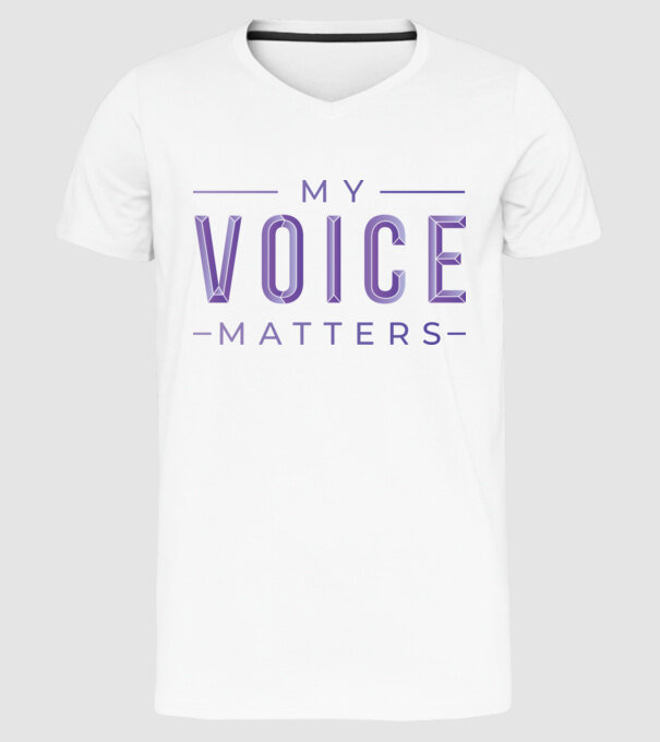 My Voice Matters de Ziua Femeii model alb pe tricou