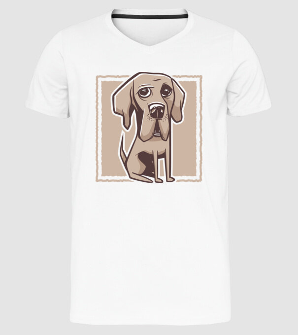 Câine Mastiff german model alb pe tricou