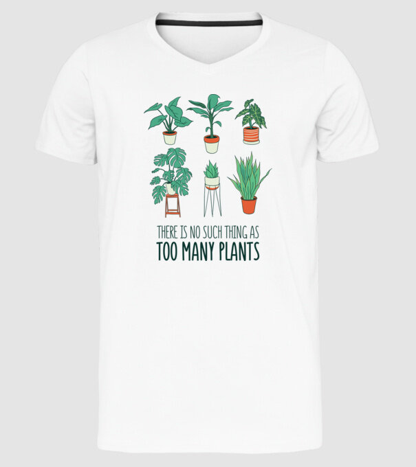 Este imposibil să existe prea multe plante model alb pe tricou