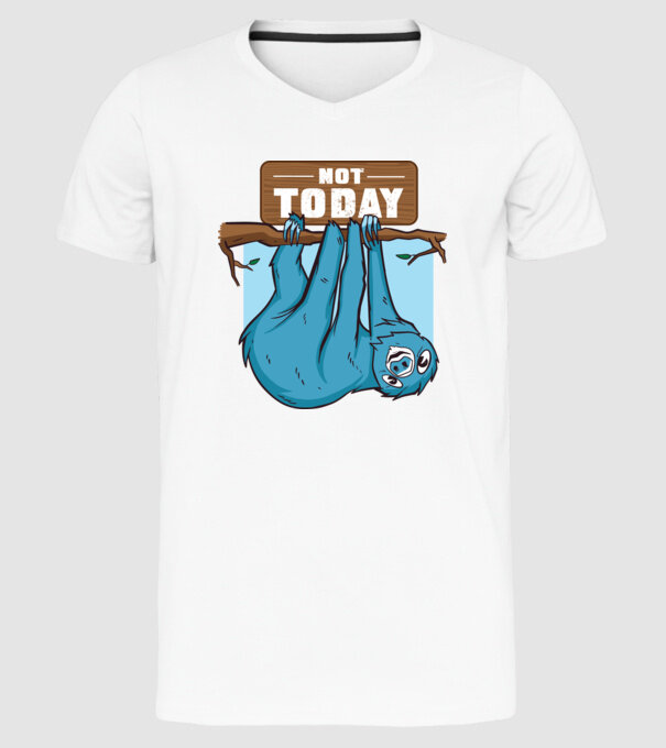 Not today Leneș model alb pe tricou
