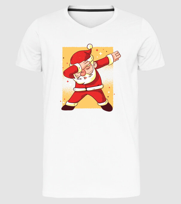Santa DAB Moș Crăciun model alb pe tricou