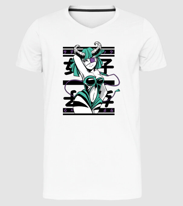 Fată sexy Anime model alb pe tricou