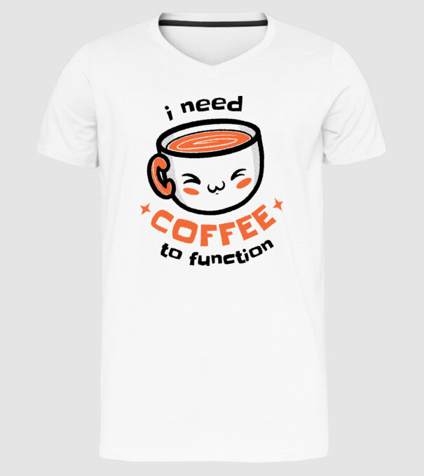 Am nevoie de cafea model alb pe tricou
