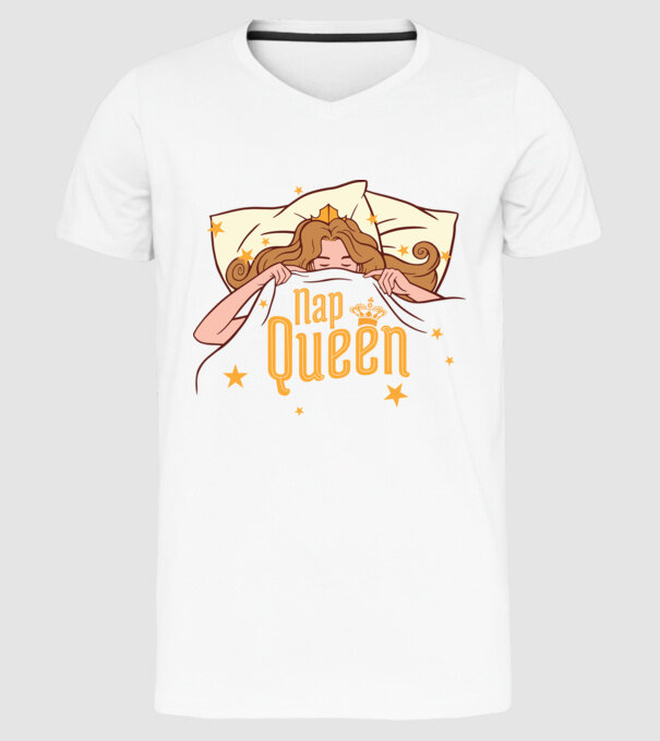 Regina somnului model alb pe tricou