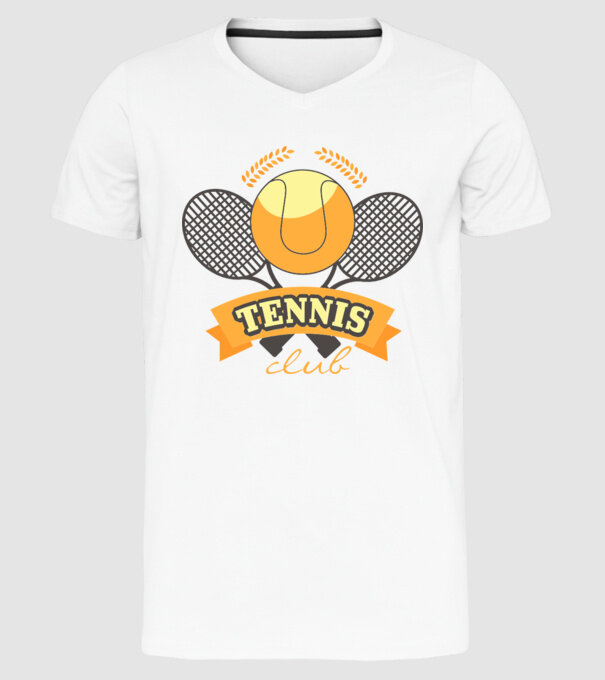 Tennis Club model alb pe tricou