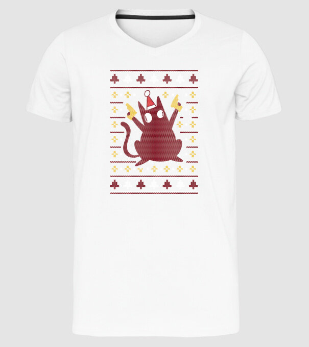 Pulover urât Pew Pew Pew Madafakas model alb pe tricou