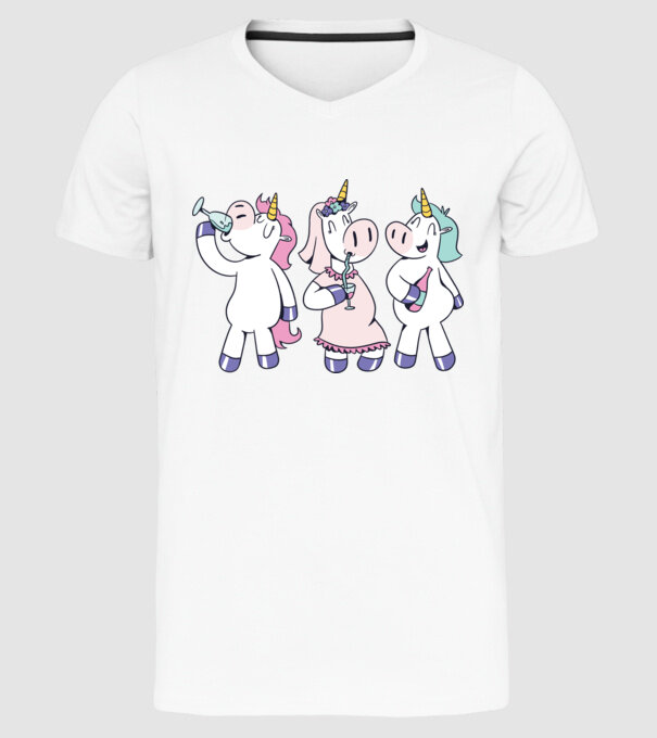 Unicorn Mireasă Petrecerea burlăcițelor model alb pe tricou
