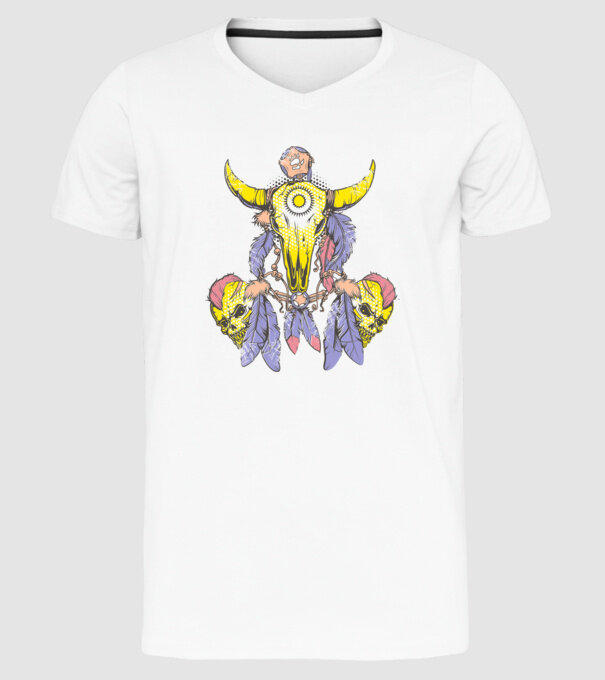 Hunter Talisman model alb pe tricou