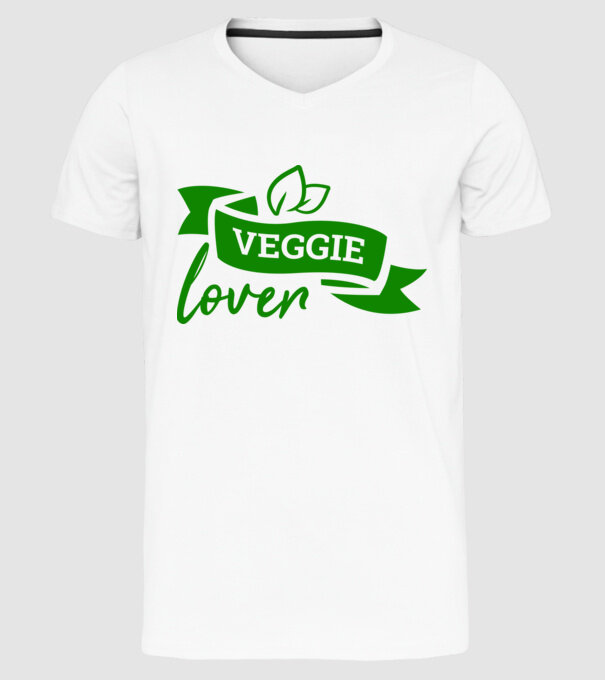 Veggie lover Iubitor de legume model alb pe tricou
