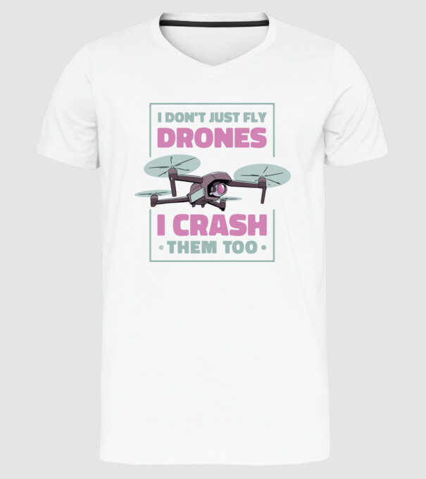 Tricou drone model alb pe tricou