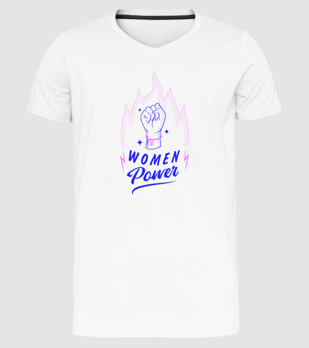 Women Power Ziua Femeii model alb pe tricou