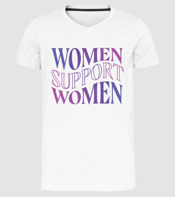 Women Support Women Ziua Femeilor model alb pe tricou