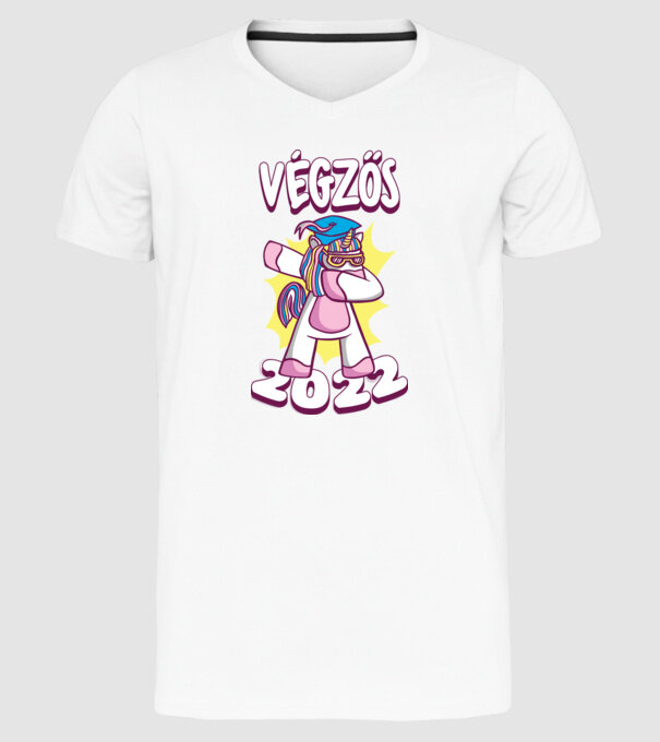 Inorog Absolvent model alb pe tricou