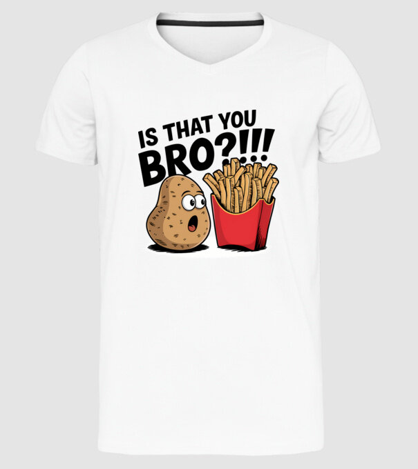Is that you BRO?!! Alb model alb pe tricou