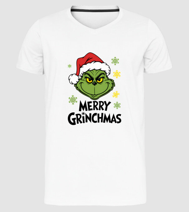 Merry Grinchmas Alb model alb pe tricou