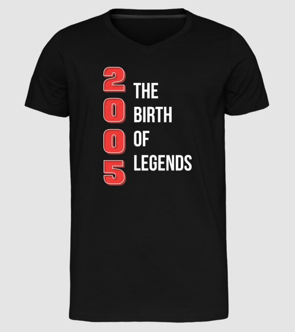 2005 the birth of legends model negru pe tricou