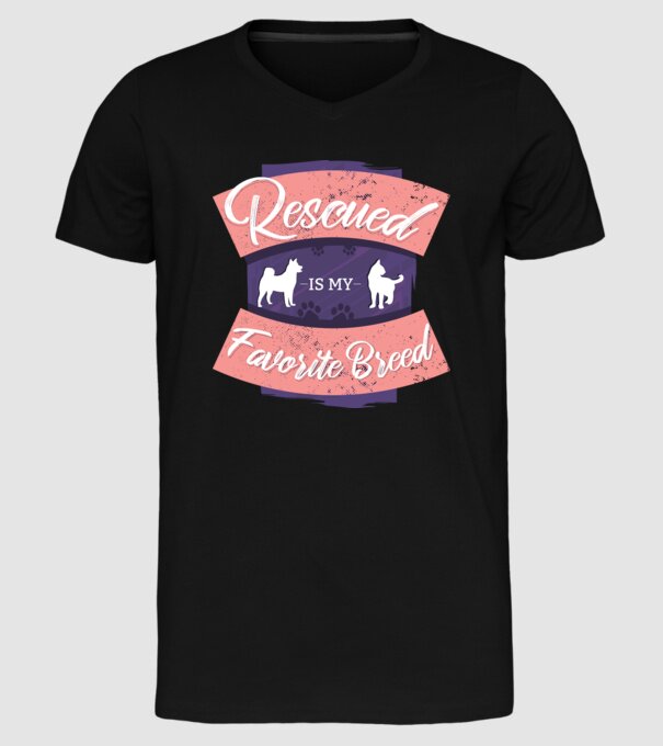 Rasa mea preferată este cea adoptată model negru pe tricou