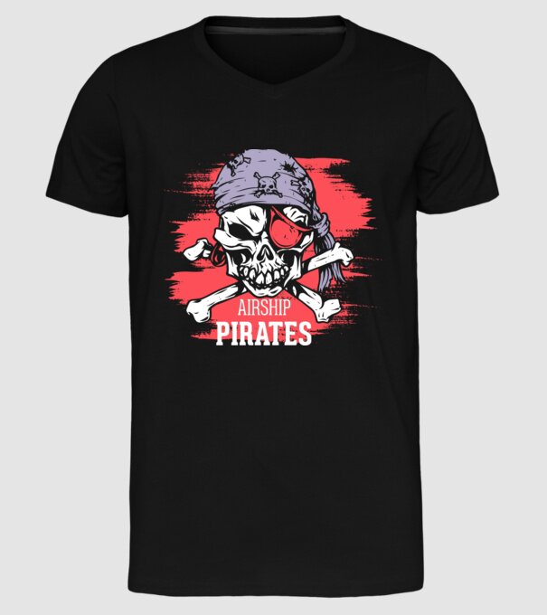 Airship Pirates - Pirat model negru pe tricou
