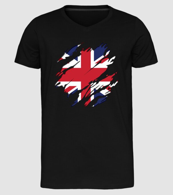 UK Steagul Regatului Unit model negru pe tricou