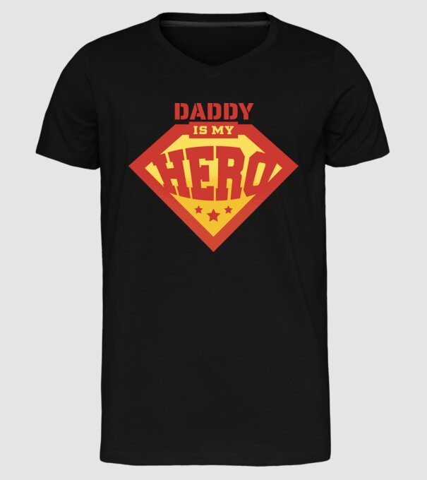 Tata este Supereroul meu model negru pe tricou