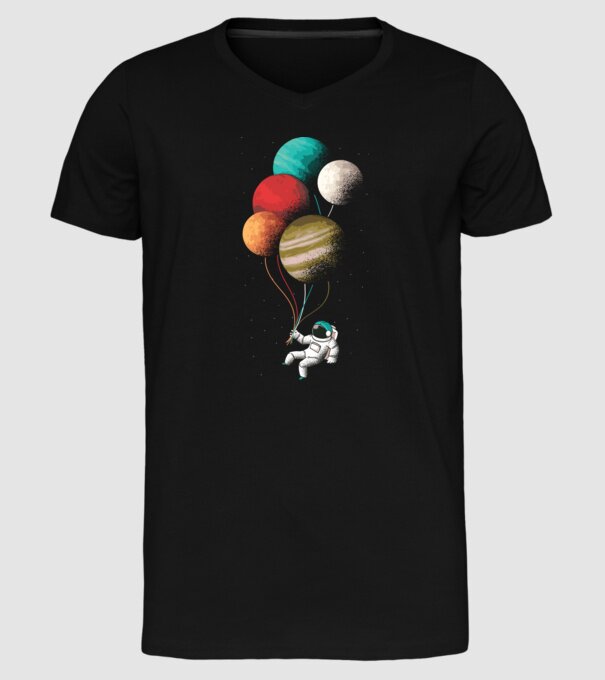 Astronaut Balloons baloane astronaut model negru pe tricou
