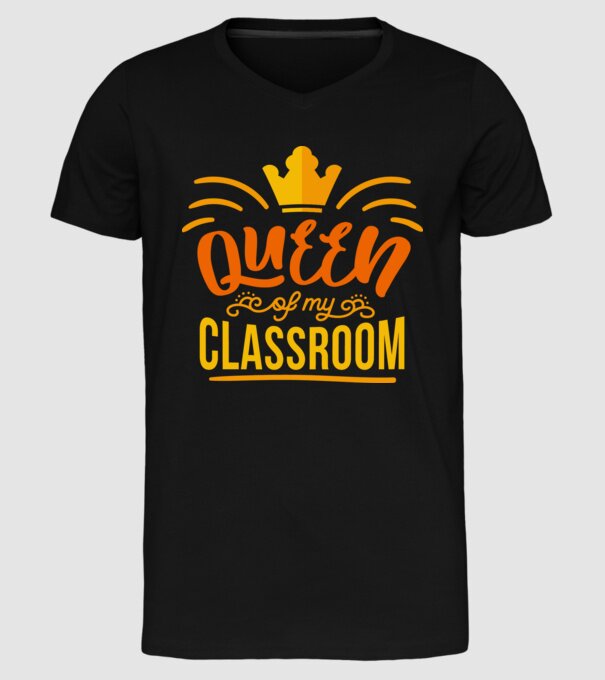 Regina clasei model negru pe tricou