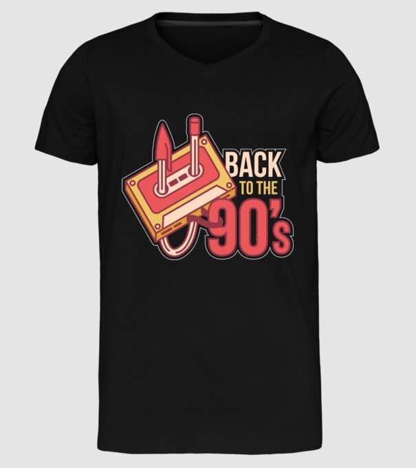 'Back to the 90s Înapoi în anii ''90 Retro' model negru pe tricou