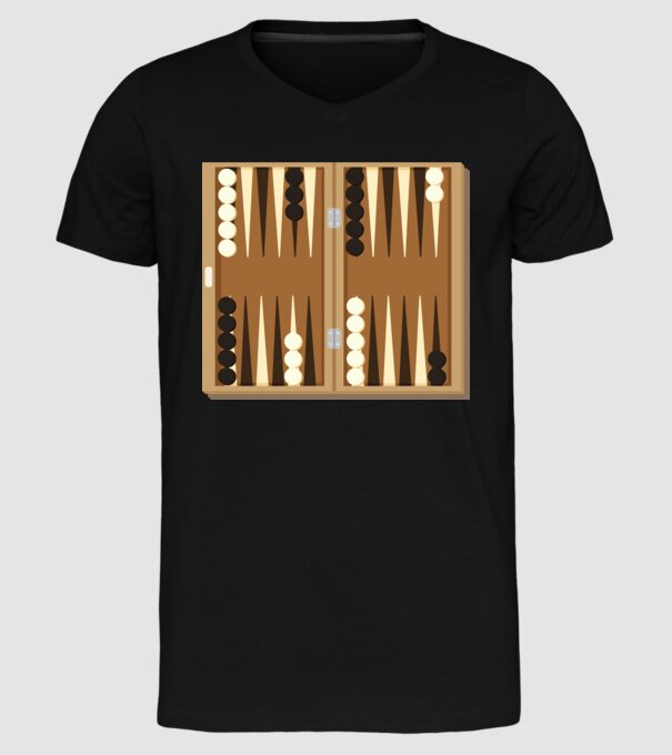 Joc de table model negru pe tricou