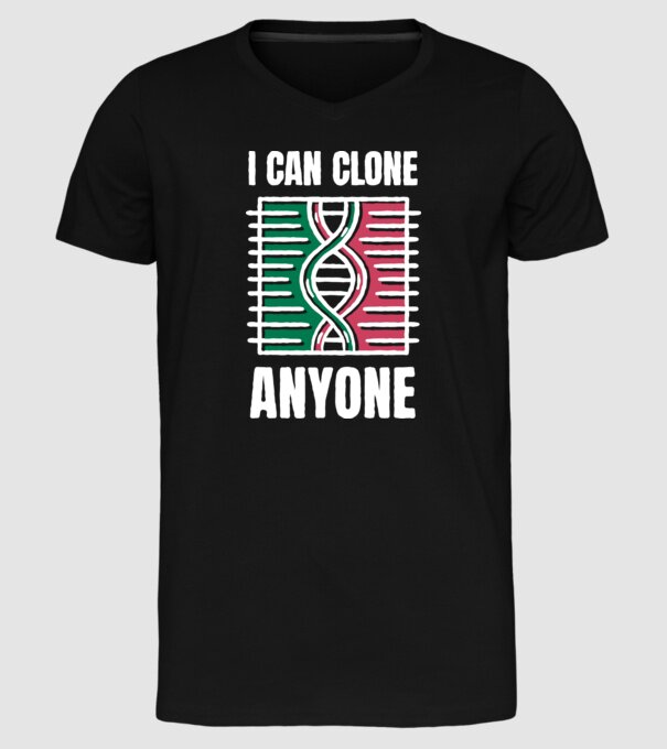Clonez pe oricine Biolog model negru pe tricou