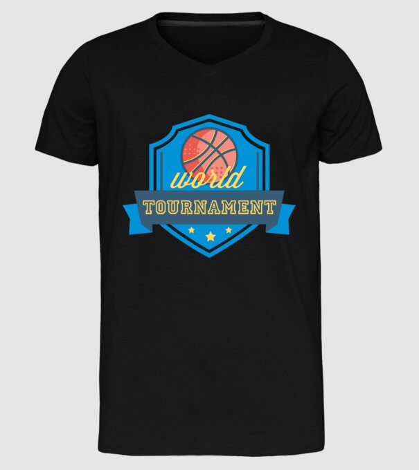 Basketball Tournament model negru pe tricou