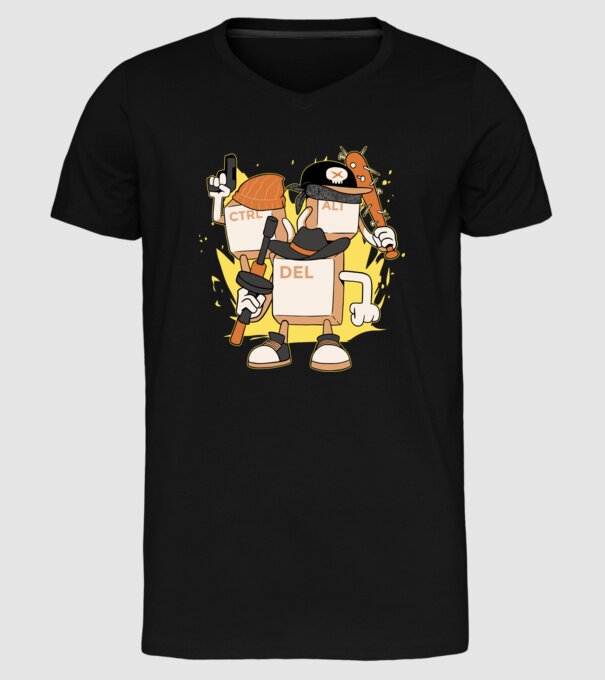 Mafie tastatură model negru pe tricou