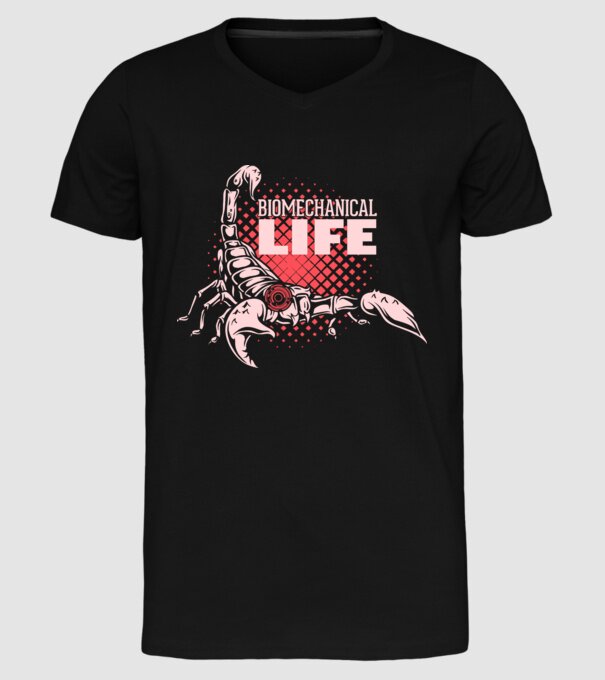 Biomechanical Life model negru pe tricou