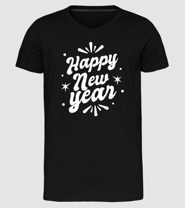An nou fericit model negru pe tricou