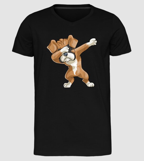 Boxer dab model negru pe tricou