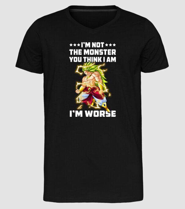 Brolly monster Dragonball model negru pe tricou